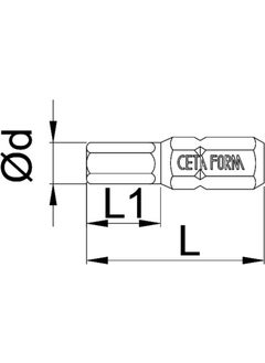 Ceta Form 3 x 25 mm Bits Allen Bit CB/1830(1 Piece)  - Image 3