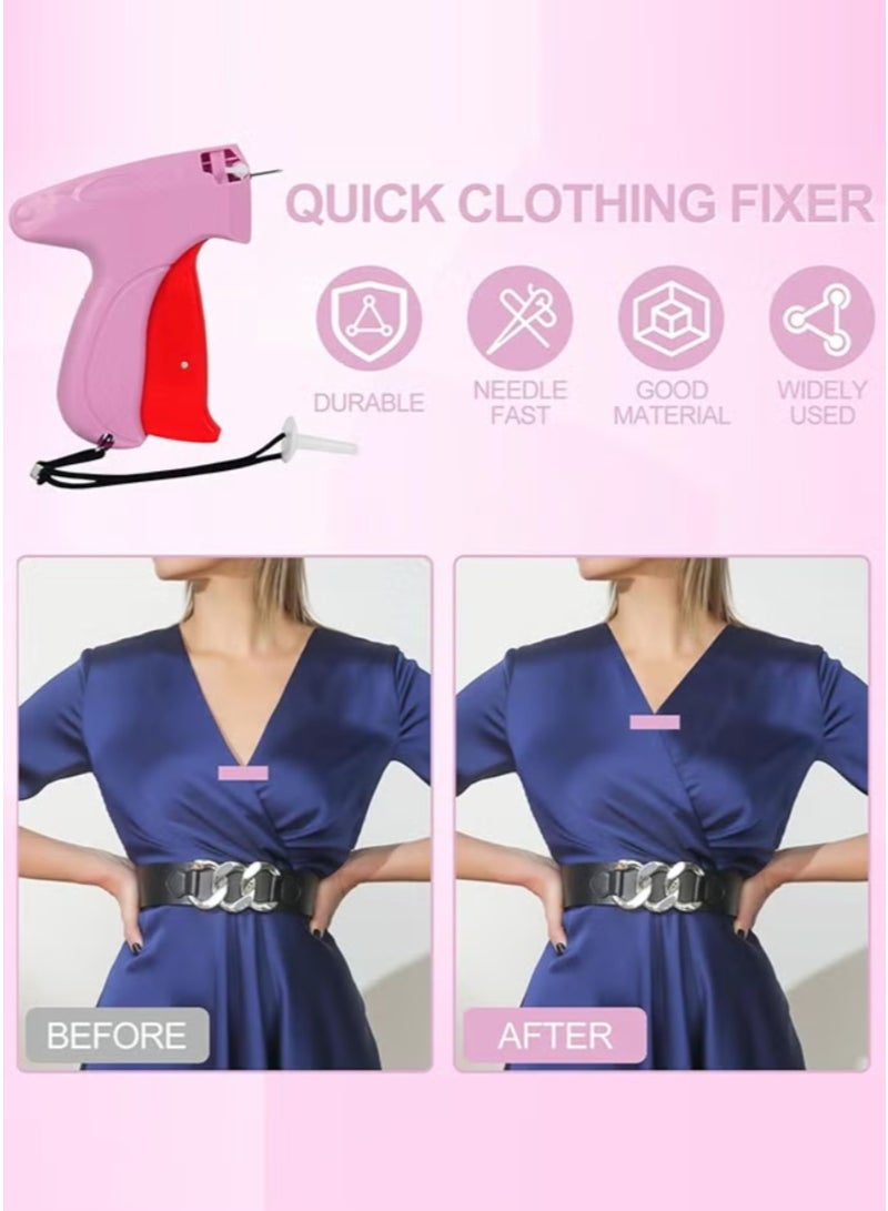 Tagging Gun for Clothing, Fine Stitch Mini Stitch Gun for Clothes, Quick Clothing Fixer, Hemming Sewing Tool Kit, Includes 1000 Fasteners, Great for Garment Repair ​(Pink) - Image 2