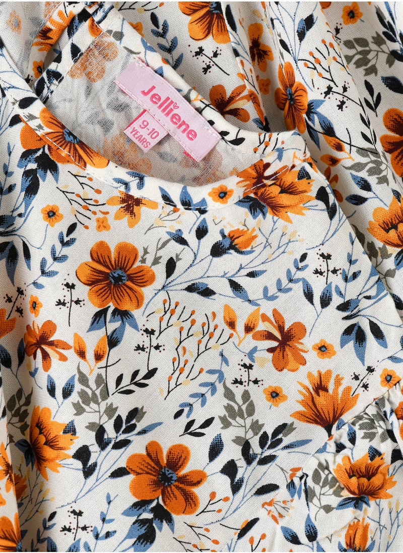 Jelliene Flowy Fun: Girls' Woven Twirl Dress | Style & Comfort for Every Occasion  - Image 4