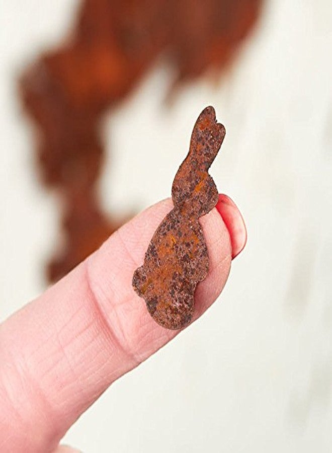 Factory Direct Craft 100 Miniature Rusty Tin Bunny Cutouts with Flat Back for Crafting - 1-1/4" Long - Image 3