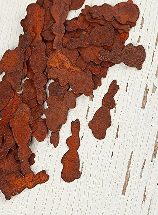 Factory Direct Craft 100 Miniature Rusty Tin Bunny Cutouts with Flat Back for Crafting - 1-1/4" Long - Image 2