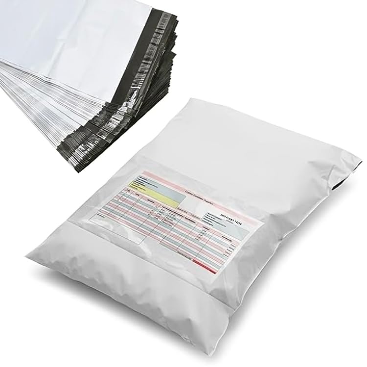 HETU Security Tamper Proof Courier Polybags/Pouches with Sealking Pod, 55 Micron, (Pack of 100) (06 Inch x 08 Inch) - Image 1