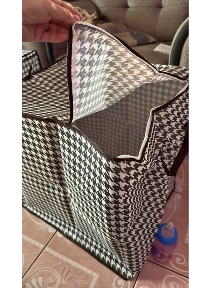 شنطة تخزين بطاطين بغطاء سوستة – متينة وواسعة لحفظ البطاطين والملابس - Image 3