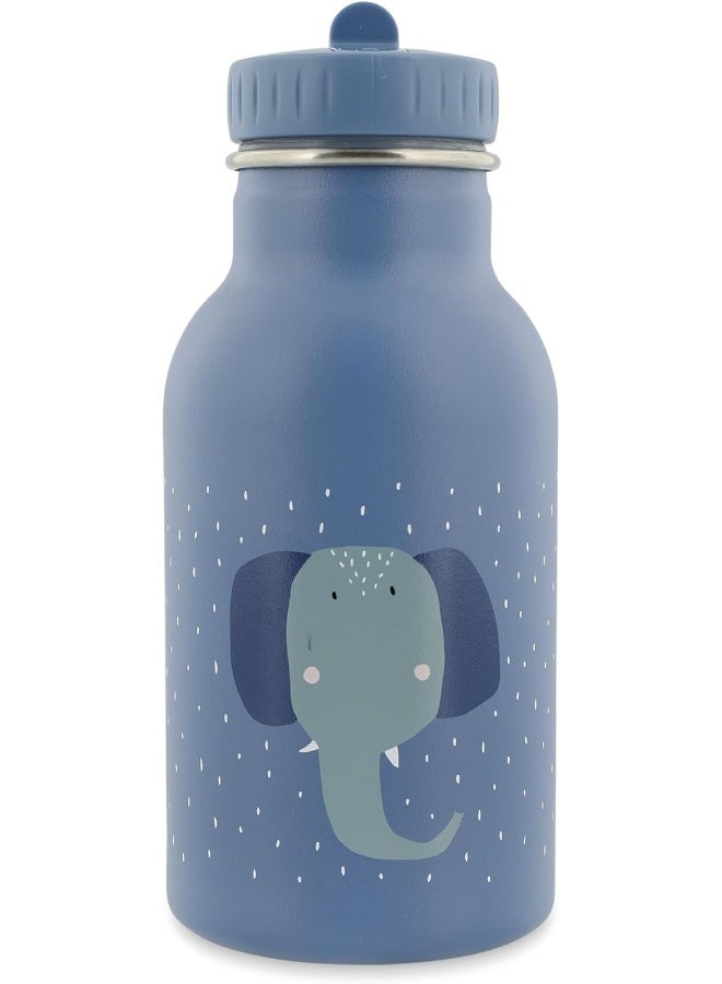 Trixie Insulated Drinking Bottle - Mrs. Elephant - 350ml Stainless Steel Water Bottle for Kids - Blue - Image 1
