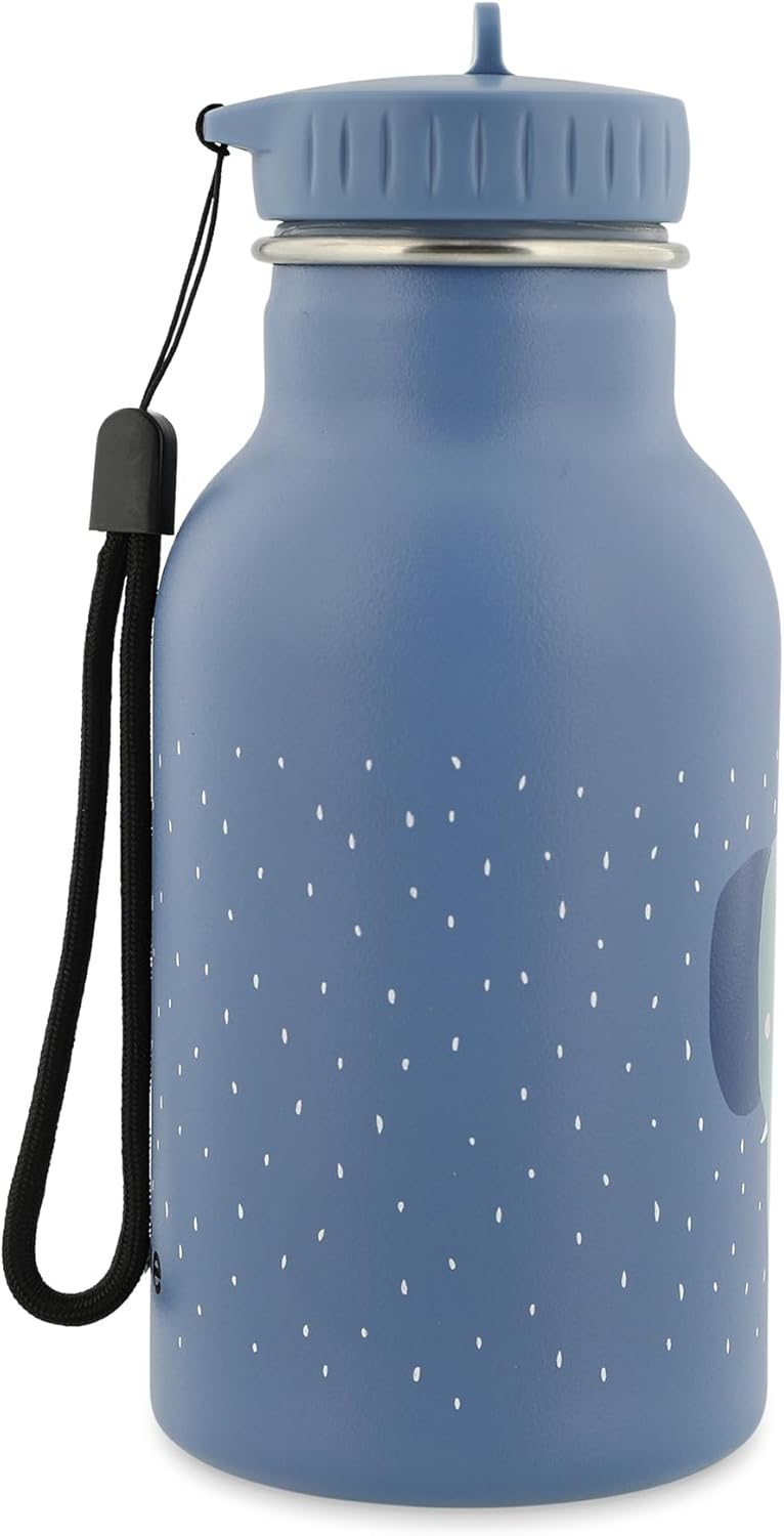 Trixie Insulated Drinking Bottle - Mrs. Elephant - 350ml Stainless Steel Water Bottle for Kids - Blue - Image 3