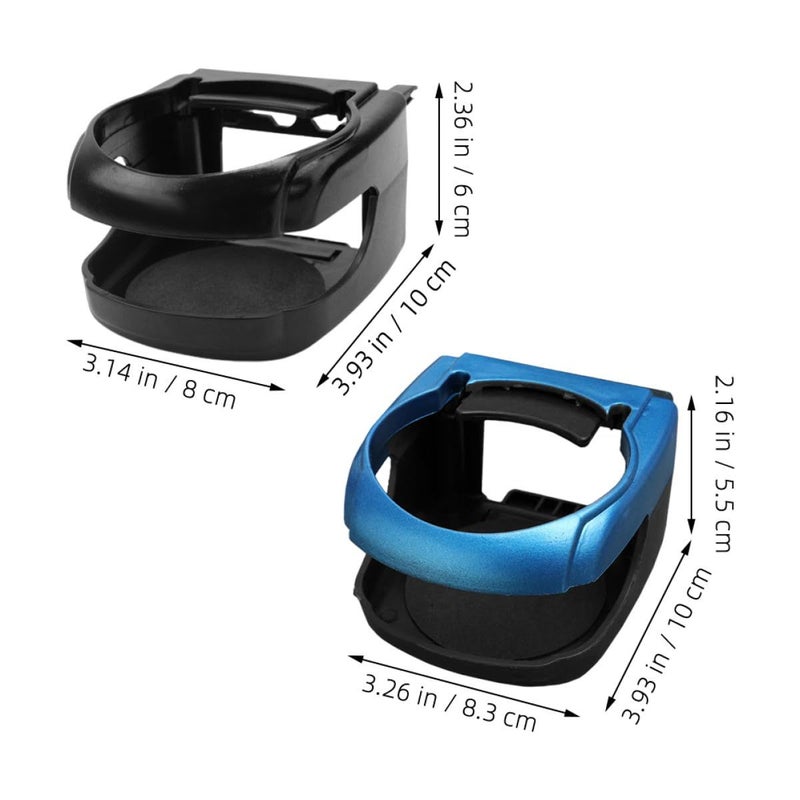 2Pcs Blue Black Car Cup Holder Air Vent Drink Bottle Holders for Auto - Image 3
