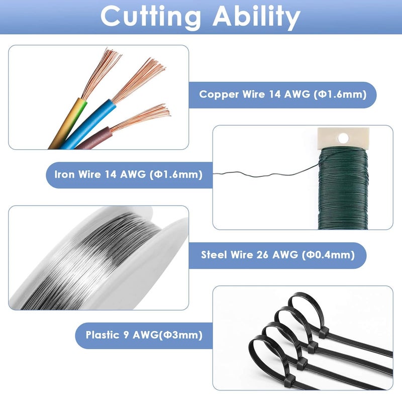 Billbotk Wire Cutters Small Side Cutters for Crafts Flush Cutting Pliers for Jewelry Making Floral Wire Cutters for Artificial Flowers Zip Tie Cutters for Cable Tie Wire Cutting Tool for Guitar Strings - Image 2