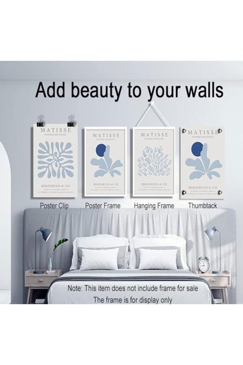 Djmwtb Matisse Canvas Wall Art Blue Abstract Poster Prints Set of 3 - Image 5