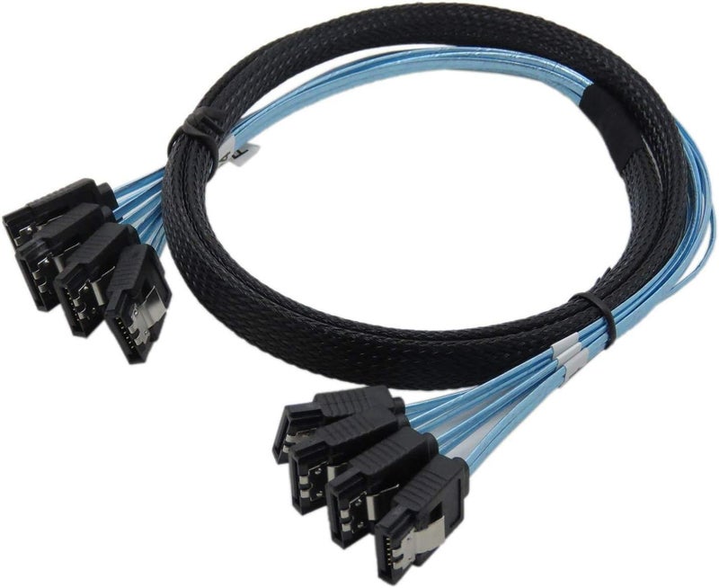 Piplus Pi+® (®) High Speed 6Gbps 4pcs/Set Sata Cable SAS Cable for Server (0.5M) - Image 1