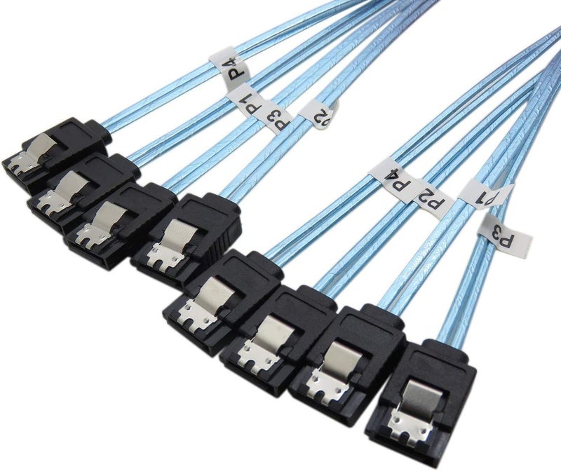 Piplus Pi+® (®) High Speed 6Gbps 4pcs/Set Sata Cable SAS Cable for Server (0.5M) - Image 2