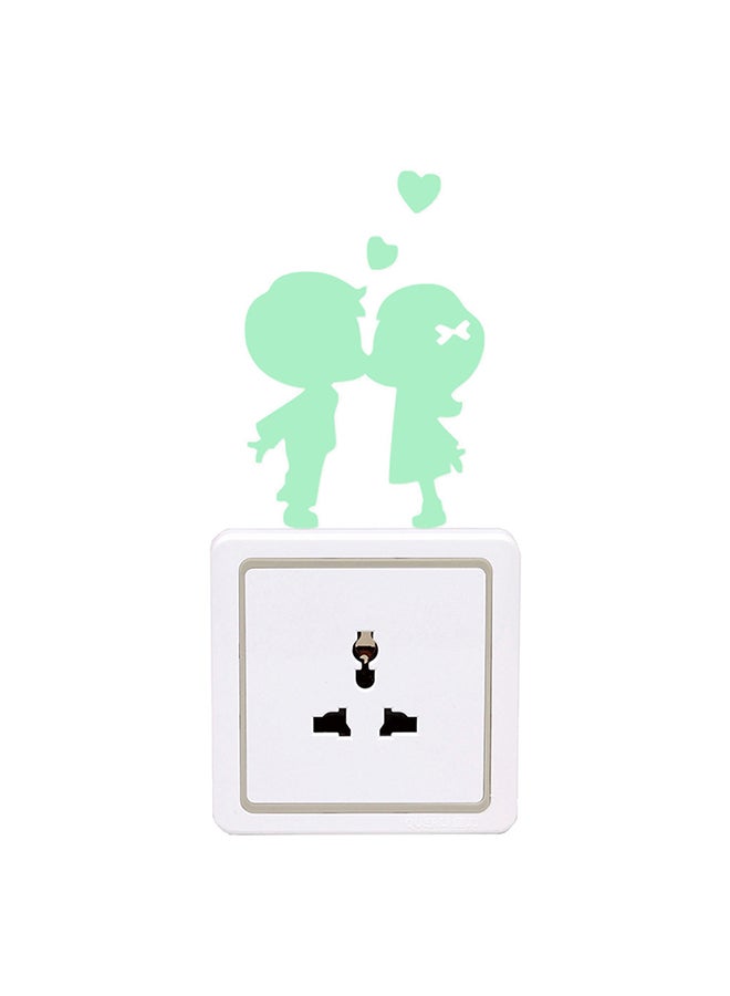 Voberry New Switch Cartoon Diy Wall Sticker Light Fluorescent Decoration Your Room Green 15.5X15.5cm - Image 2