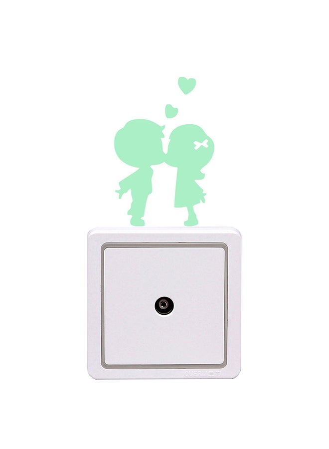 Voberry New Switch Cartoon Diy Wall Sticker Light Fluorescent Decoration Your Room Green 15.5X15.5cm - Image 3