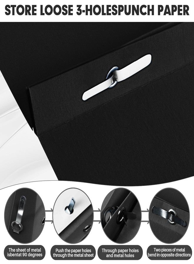 RAZCC Two Pocket Folders, RAZCC 50 Pack Two Pocket Folders with Prongs, 3 Prong Folders Fit Letter Size Paper, Pocket File Folders for School Office Home Business, Black - Image 4