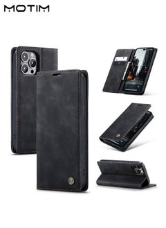 Motim iPhone 14 Pro Max Wallet Case with Card Holder & Kickstand, Premium Leather Phone Case for iPhone 14 Pro Max, Adjustable Stand, Full Shockproof Protection Magnetic Flip Cover with Wallet Card Holder  - Image 2