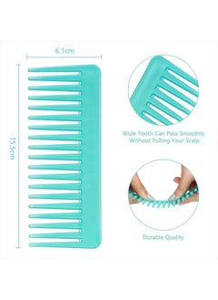 Patelai Large Hair Detangling Comb Wide Tooth Comb for Curly Hair Wet Dry Hair, No Handle Detangler Comb Styling Shampoo Comb (White, Cyan)  - Image 2