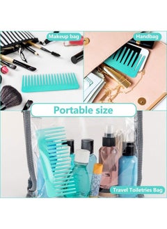 Patelai Large Hair Detangling Comb Wide Tooth Comb for Curly Hair Wet Dry Hair, No Handle Detangler Comb Styling Shampoo Comb (White, Cyan)  - Image 4
