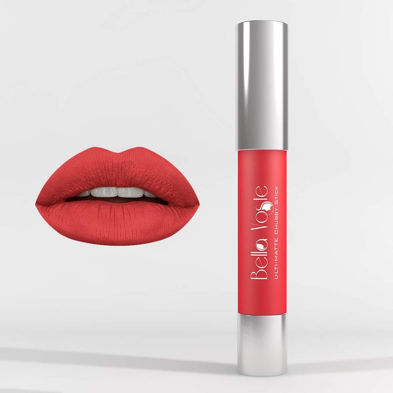 Bella Voste UltiMatte Chubby Stick Retractable Lip Crayon Long Lasting Hydrating Smudge Waterproof High Pigmentation CrueltyFree Creamy Texture Smooth Matte Finish in One Stroke ANY - Image 3