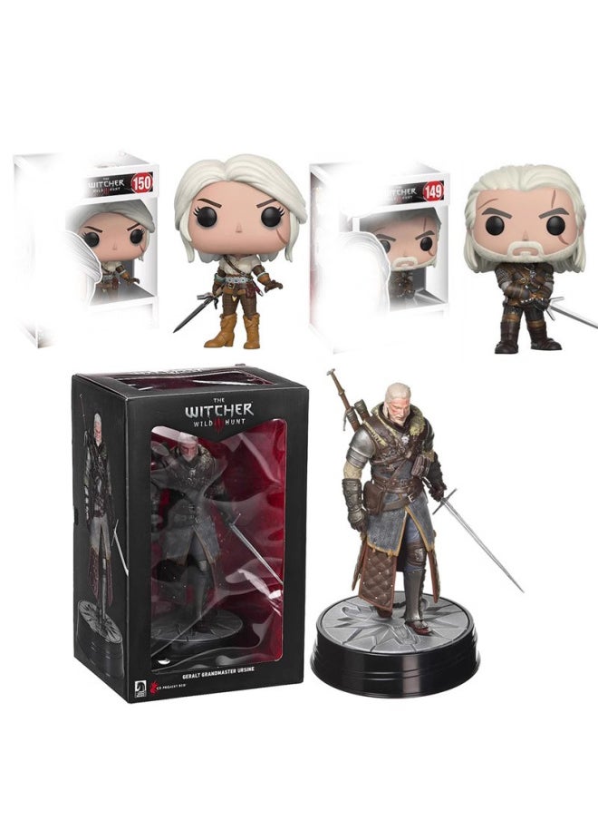 Spot Funko Pop Teacher 3 Game Peripheral Witcher Jalo Figure Sherry Model Hand-made Ornaments-Color:Orange Shili 150 #