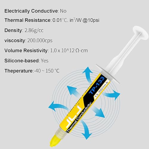 JLJ 12g CPU Paste Thermal Compound Paste Heatsink for IC/Processor/CPU/All Coolers, Carbon Based High Performance, Thermal Interface Material - Image 2