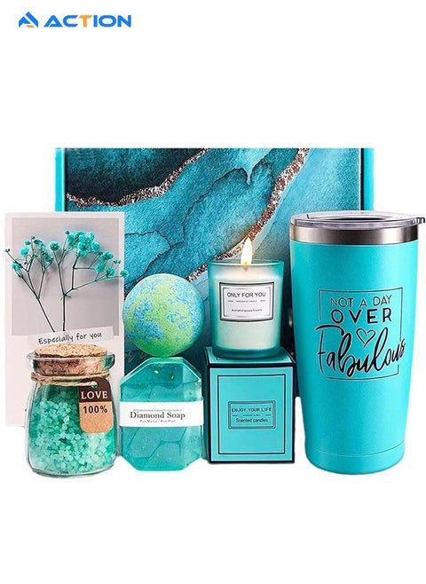 Gifts for Women, Mom, Wife, Girlfriend, Sister, Best Friend, Her - Happy Birthday, Mothers Day Gifts, Christmas Gifts - Gardenia Inspirational Self-Care Spa Gift Basket Set, Thank You Gifts