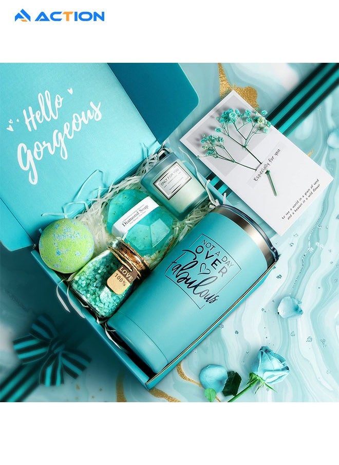Gifts for Women, Mom, Wife, Girlfriend, Sister, Best Friend, Her - Happy Birthday, Mothers Day Gifts, Christmas Gifts - Gardenia Inspirational Self-Care Spa Gift Basket Set, Thank You Gifts