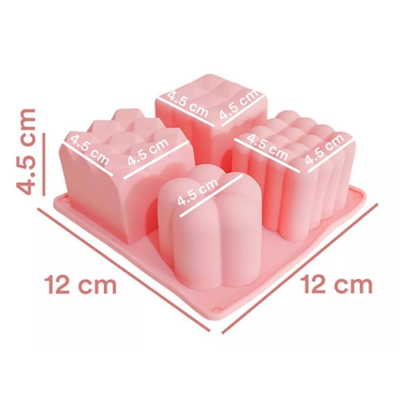 Skytail قالب شمعة فقاعية من سيليكون 4 تجويف لصنع الشموع في عيد الحب هدايا للأزواج الصنع اليدوي DIY كعكة الشوكولاتة صابون صب الراتنج - Image 2