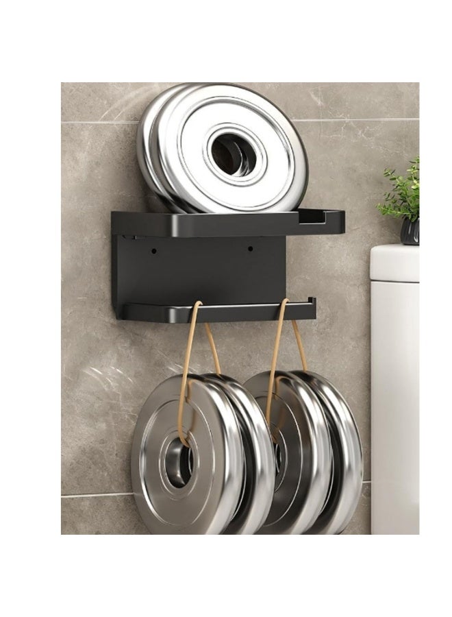 XiuWoo Toilet Paper Holder Wall Mount, Bathroom Tissue Holder With Shelf, Toilet Paper Roll Holder For Bathroom Home Living Room Toilet - Image 5