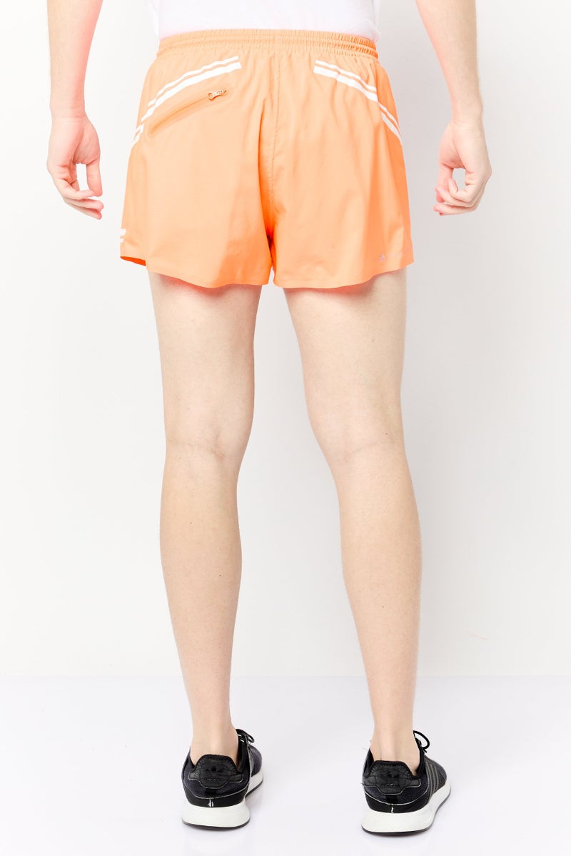 Adidas شورتات تدريب رياضية للرجال بشعار العلامة التجارية، برتقالي - Image 4