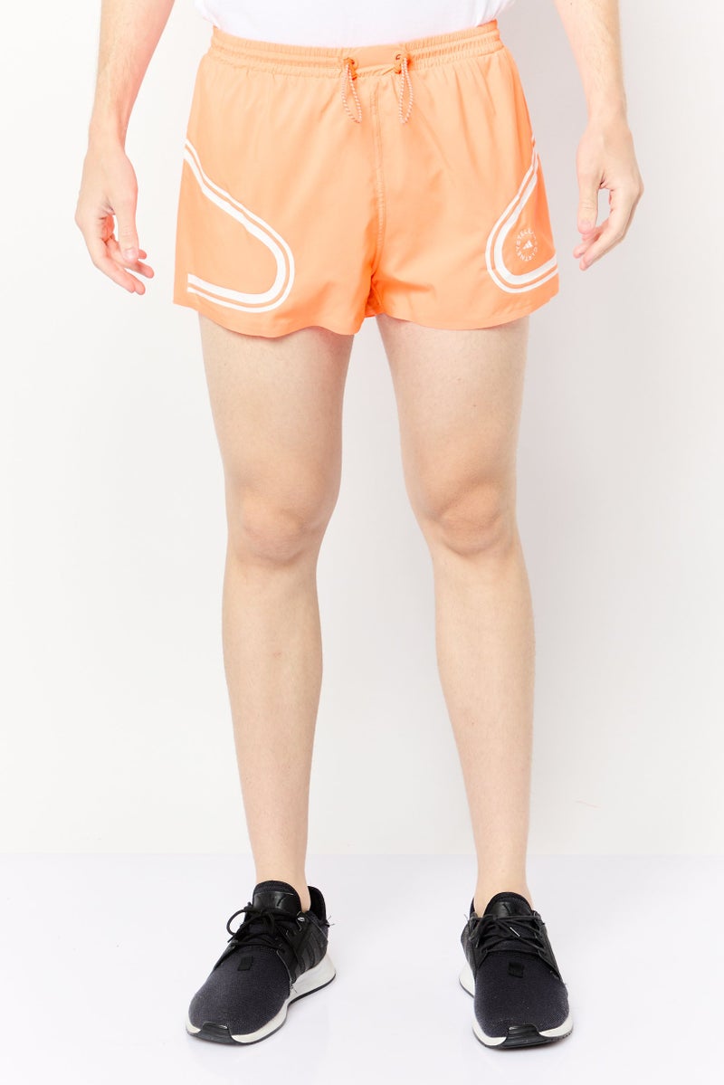 Adidas شورتات تدريب رياضية للرجال بشعار العلامة التجارية، برتقالي - Image 1