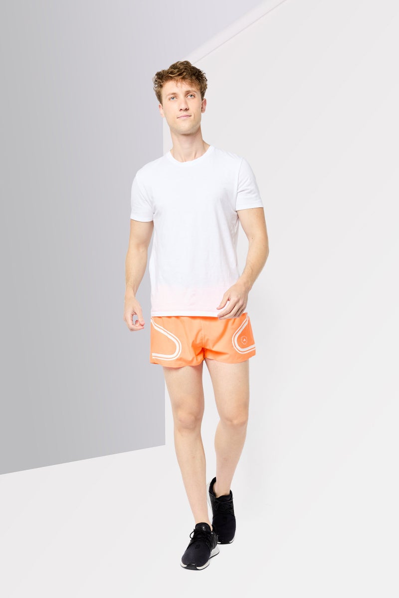Adidas شورتات تدريب رياضية للرجال بشعار العلامة التجارية، برتقالي - Image 2