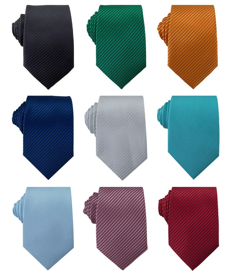 Adulove Men's Necktie Classic Silk Tie Woven Jacquard Neck Ties 9 PCS - Image 2