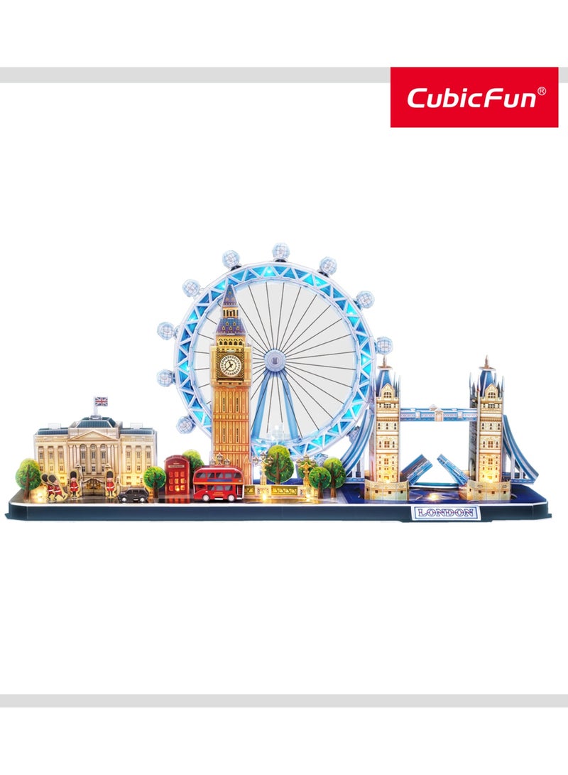 CubicFun 3D Puzzle City Line London 186 Pieces | Building Kit | For Adults and Children - Image 2