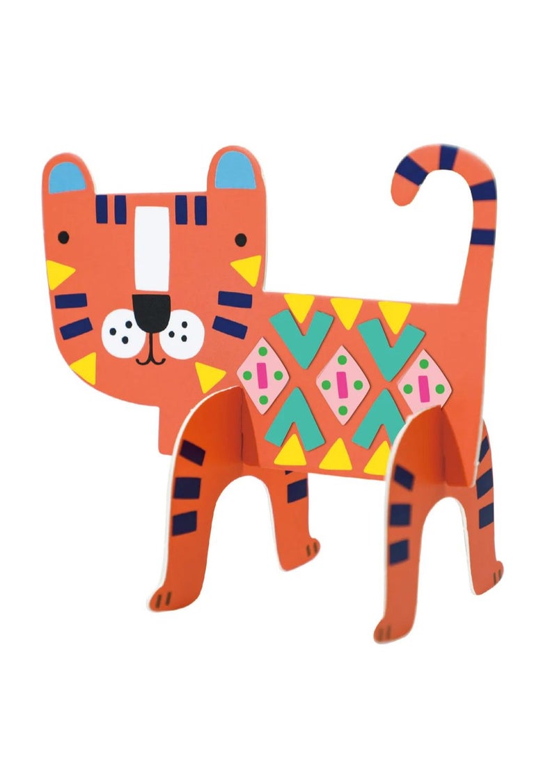 Avenir Stick 'N Play Series - Safari Animals | 200+ Reusable Stickers for Endless Fun! Create Play Scenes with 8 Illustrated Theme Cards, Make Your Own Animal Figures | For Kids 3+ - Image 4