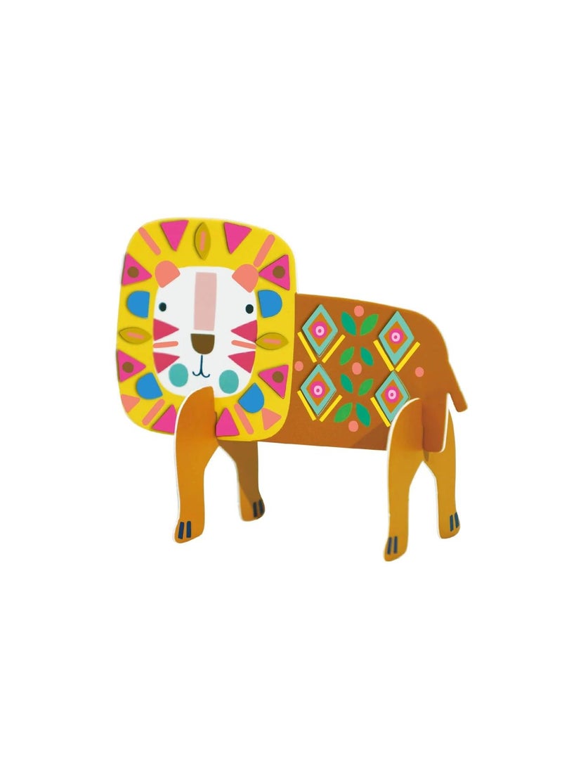 Avenir Stick 'N Play Series - Safari Animals | 200+ Reusable Stickers for Endless Fun! Create Play Scenes with 8 Illustrated Theme Cards, Make Your Own Animal Figures | For Kids 3+ - Image 3