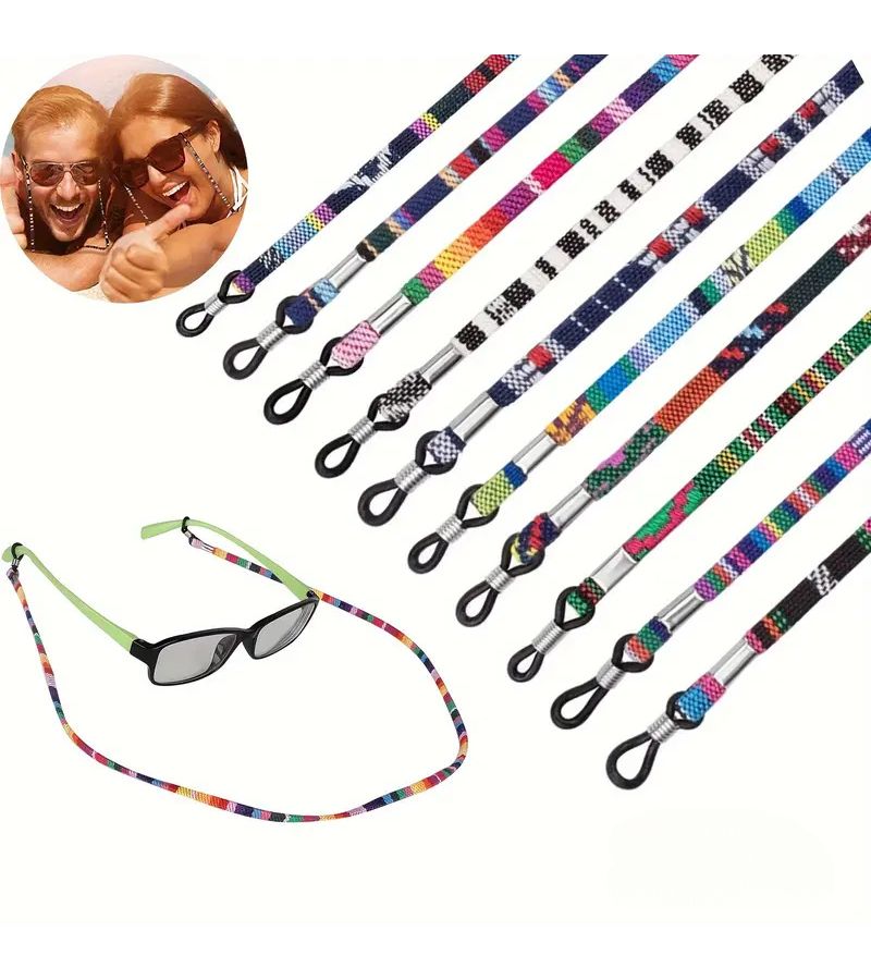 5 Pcs Boho Anti Slip Eyeglass Retainer Straps Adjustable Lanyard Sport Holder Unisex - Image 5