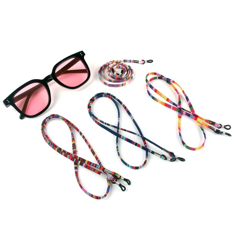 5 Pcs Boho Anti Slip Eyeglass Retainer Straps Adjustable Lanyard Sport Holder Unisex - Image 1