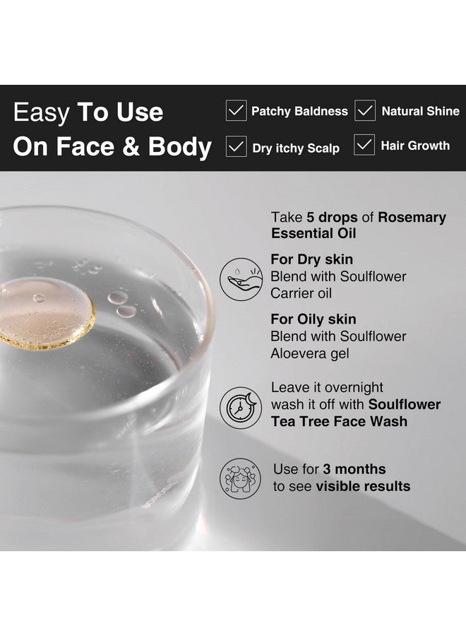 Soulflower Rosemary Essential Oil for Hair Growth, Hair Fall Control, Hair Nourishment & Strengthens, Skin Care| Clinically Proven and Ecocert Certified Organic 100% Pure & Natural Undiluted, 10ml - Image 5