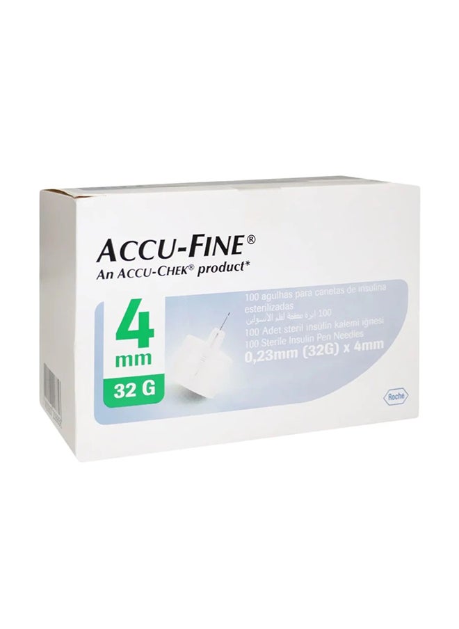 Generic Accu-Fine Pen Needles 0.23 Mm X 4Mm 32G 100'S 