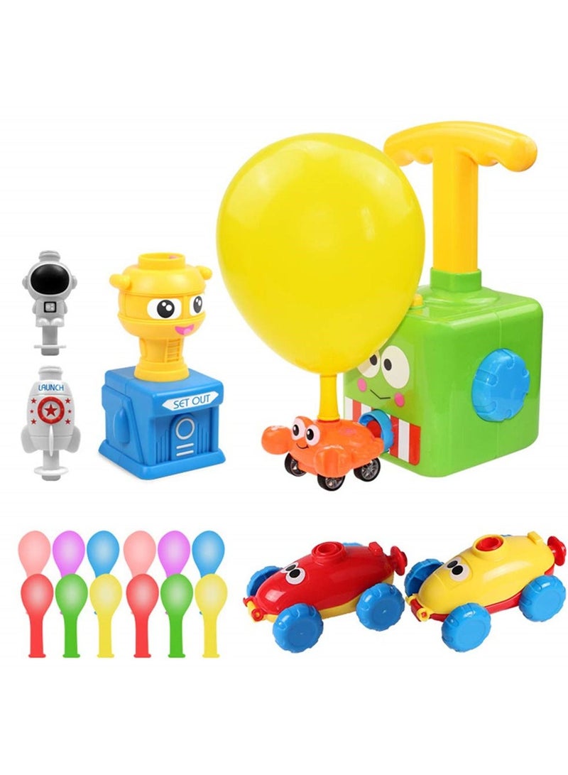 SYOSI Balloon Powered Launch Car. Inflatable Balloon Pump Hand Push Mini Plastic Air Power Balloon Racer Vehicle. Kids Toy Gift - Image 1