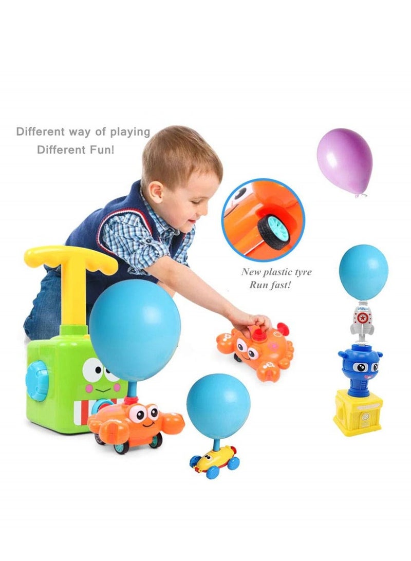 SYOSI Balloon Powered Launch Car. Inflatable Balloon Pump Hand Push Mini Plastic Air Power Balloon Racer Vehicle. Kids Toy Gift - Image 4