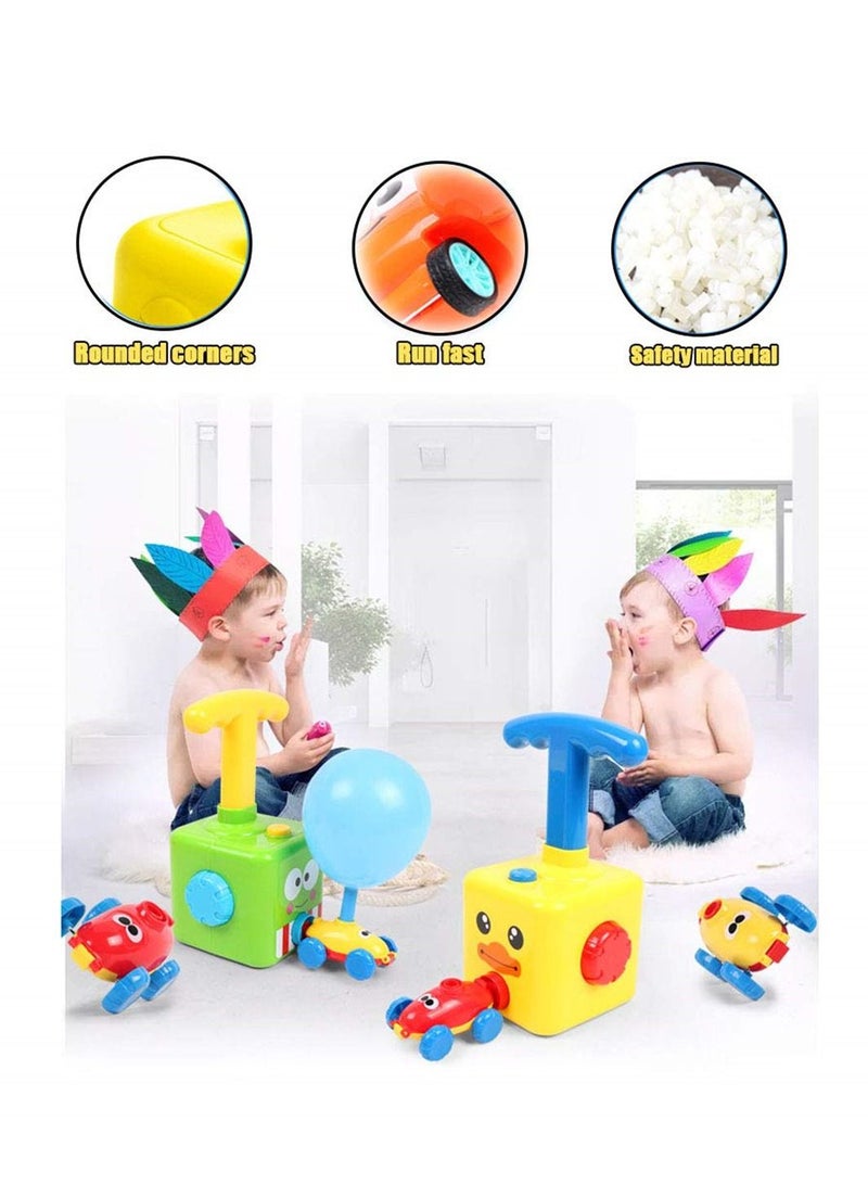 SYOSI Balloon Powered Launch Car. Inflatable Balloon Pump Hand Push Mini Plastic Air Power Balloon Racer Vehicle. Kids Toy Gift - Image 5