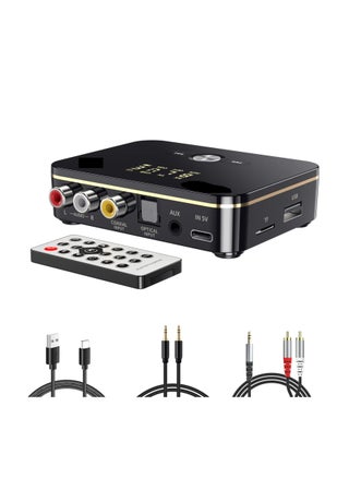 Audio Receiver Transmitter 2 in 1, Bluetooth 5.0, with Remote, Bluetooth Hi-Fi Audio Adapter with 3.5mm＆RCA, COAXIAL, Optical, NFC, Aptx-LL for Home and Car Stereo, AV Receiver or Amplifier - pzsku/Z4ADEB71CC304CD837F18Z/45/_/1698661242/3381b337-1d74-4e40-9c6a-416994cf5be3