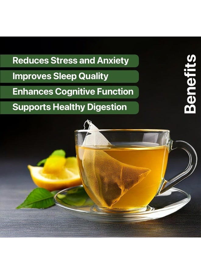 الشاي الأزرق شاي بلسم الليمون - 50 جم - 50+ كوب | يخفف التوتر | يقلل الانتفاخ | يحسن الهضم | مصنوع من الأوراق - خالٍ من الكافيين - خالٍ من الكائنات المعدلة وراثيًا - مهدئ | ظهر في برنامج Shark Tank | عبوة قابلة لإعادة الاستخدام للحيوانات الأليفة - Image 5