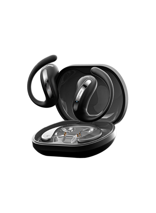Philips TAQ2120, Earphone,True Open Ear Headphones,True Wireless Earbuds, Ear Hooks,Ultra-long Playtime, IP67 Water and Dust Proof with ANC,AI Call Noise Reduction,Sterling Sound, Secure Fit and Comfort, For Sports, Work, black - Image 1