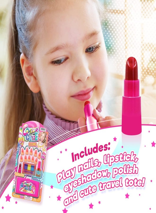 JA-RU Makeup Toy for Girls (1 Beauty Kit) Eyeshadow Palette, Toy Lipstick, Nail Gloss, Fake Nails. Kids Pretend Play. Princess Beauty Set. Birthday Girl Gifts & Accessories. 1621-1 - Image 3
