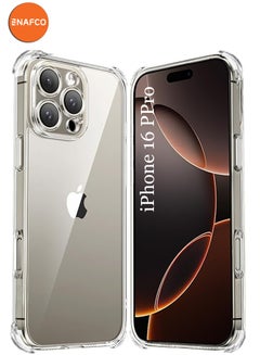 NAFCO For iPhone 16 Pro - Ultra Clear Transparent Silicone Drop-Proof Clear Flexible Protective Phone Cover - Transparent  - Image 1