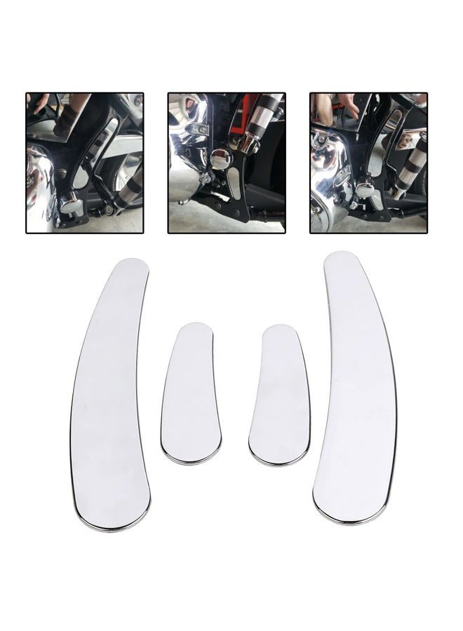 YDLMT 4 Pcs Chrome Motorcycle Curved Swingarm Frame Insert Set Compatible with 1984-2007 Harley Heritage Softail Springer Fatboy FLST FXSTC - Image 4