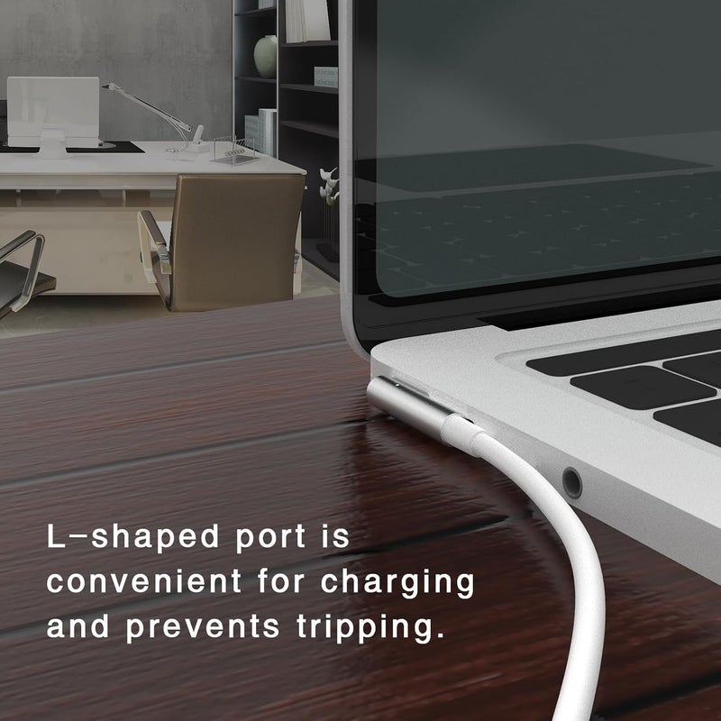 eWINNER كابل شحن eWINNER من USB C إلى طرف L المغناطيسي - 6 أقدام، كابل شحن من النوع C إلى طرف L مغناطيسي 1 لأجهزة MacBook Pro Air 2006-2012، يعمل مع 20 فولت 60 واط-100 واط - Image 5