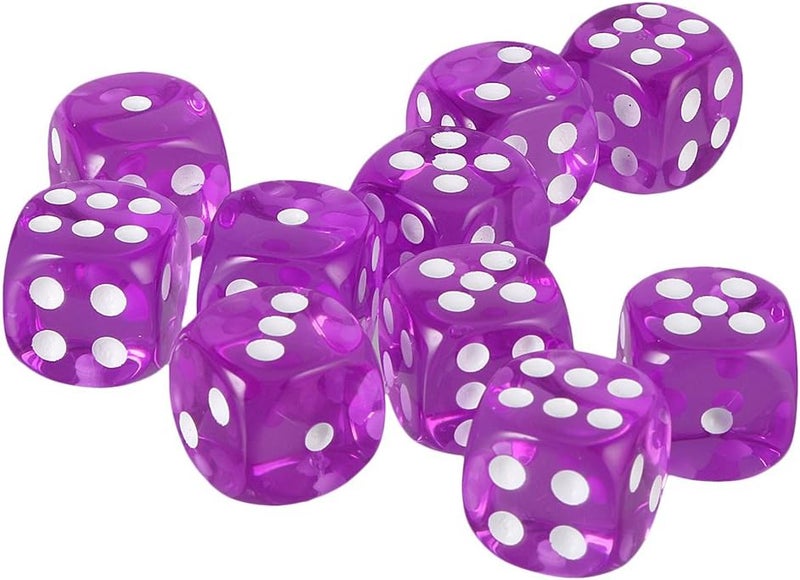 كلاراكو مجموعة من 10 قطع من النرد سداسي الأوجه للعب الأدوار D&D RPG - بنفسجي - Image 4