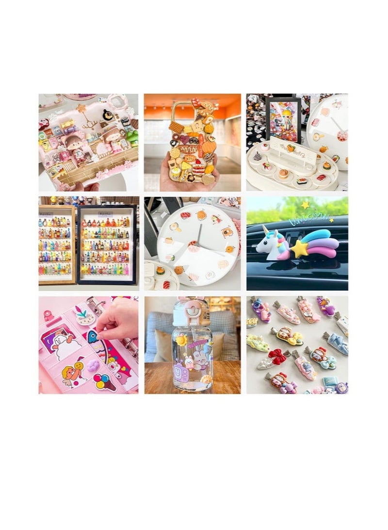 جل لاصق لمحاكاة كريمة التقليد، غراء كريمة الكيك المخفوقة المزيف للاستخدام المنزلي، لتزيين المرايا والمجوهرات، يتضمن فوهات، مشط وسادة هوائية، مرآة محمولة، ملحقات - Image 4